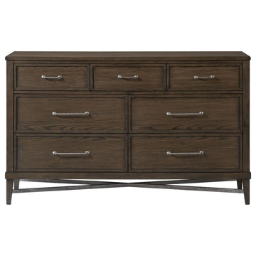 Preston 7-Drawer Dresser, Weathered Vintage Oak