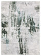 Michaela Machine Washable Modern Grey/ Teal Indoor Area Rug, Grey, 7'6"x10'