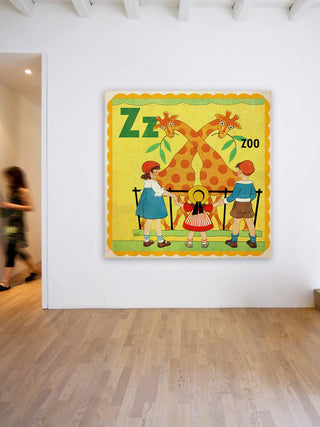 "Zoo" Painting Print on Canvas by Curtis