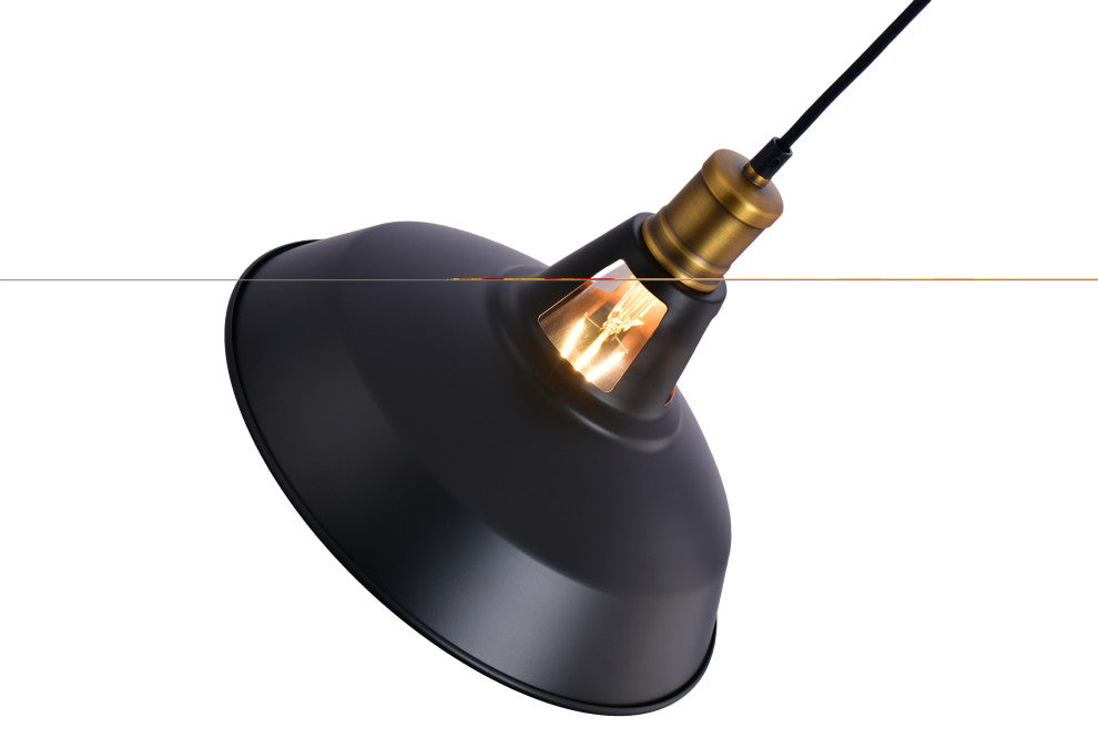 Lazzur Saone 1 Light 12" Matte Black Pendant