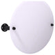 Pipeline Frameless Round Wall Mounted Tilt Mirror, Matte Black