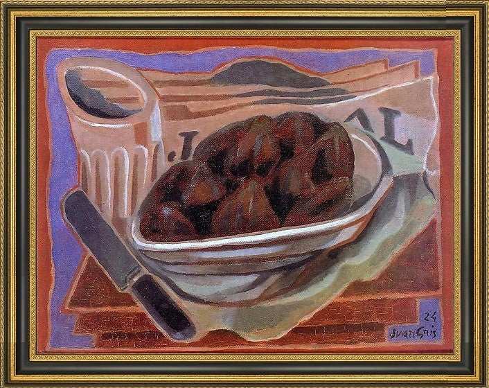 Juan Gris Figs - 21" x 28" Framed Premium Canvas Print