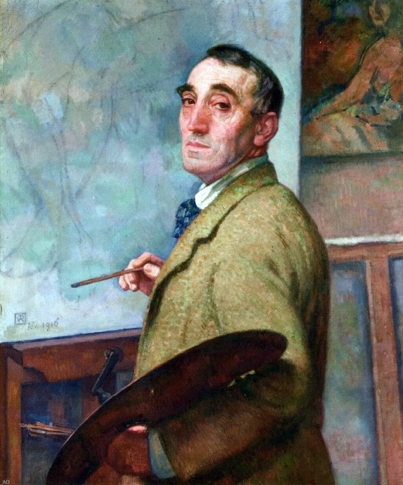 Theo Van Rysselberghe Self Portrait With Palette Wall Decal Print