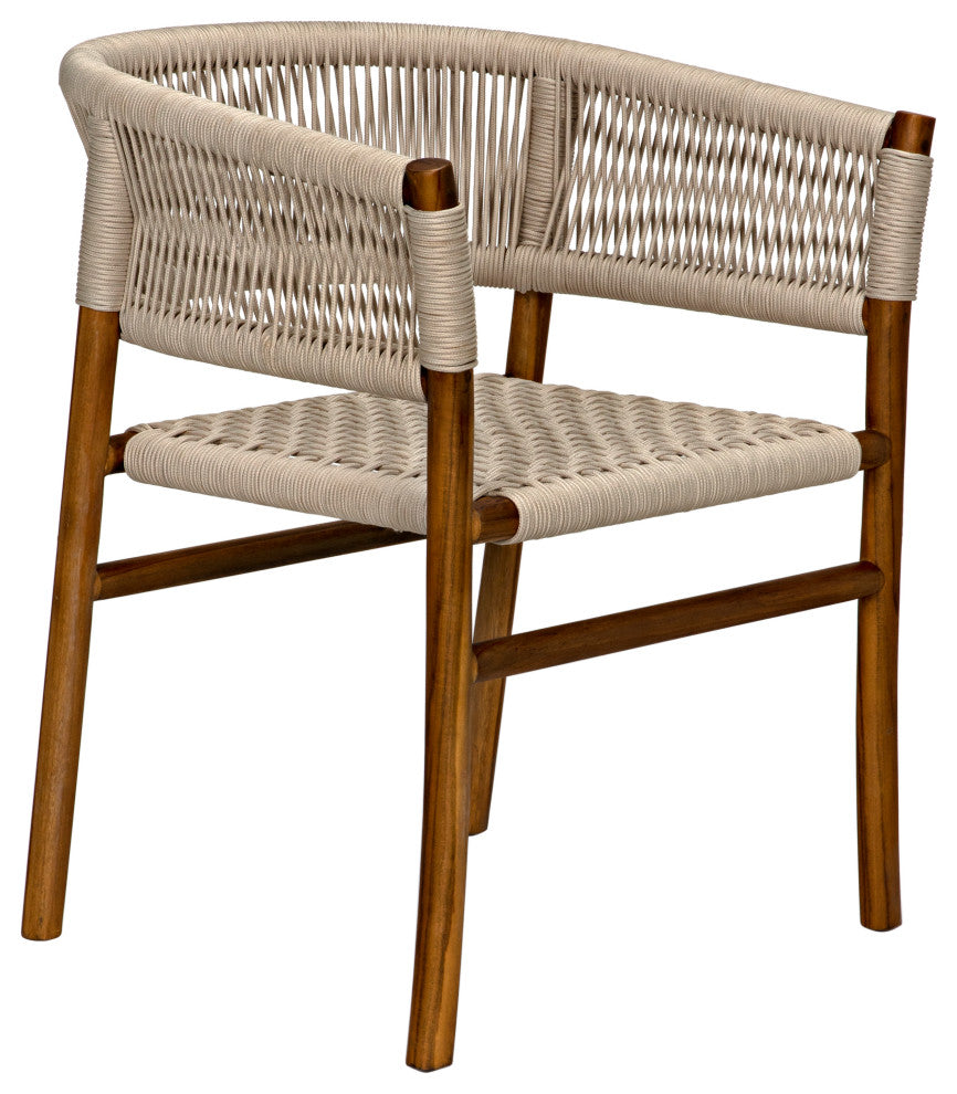 Conrad Chair, Teak With Woven Rope