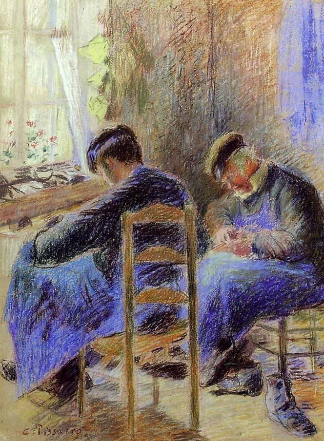 Camille Pissarro Shoemakers, Gallery Wrapped Canvas Print, 21"x28"