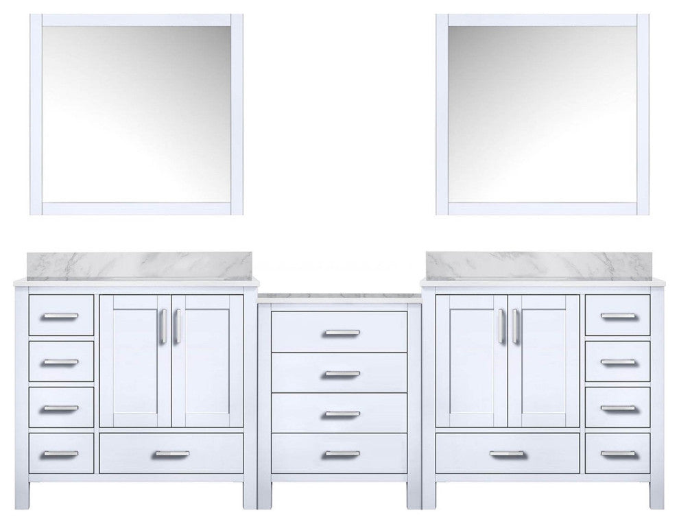 Lexora Coraline Double Bath Vanity White 92 With Countertop & Mirror