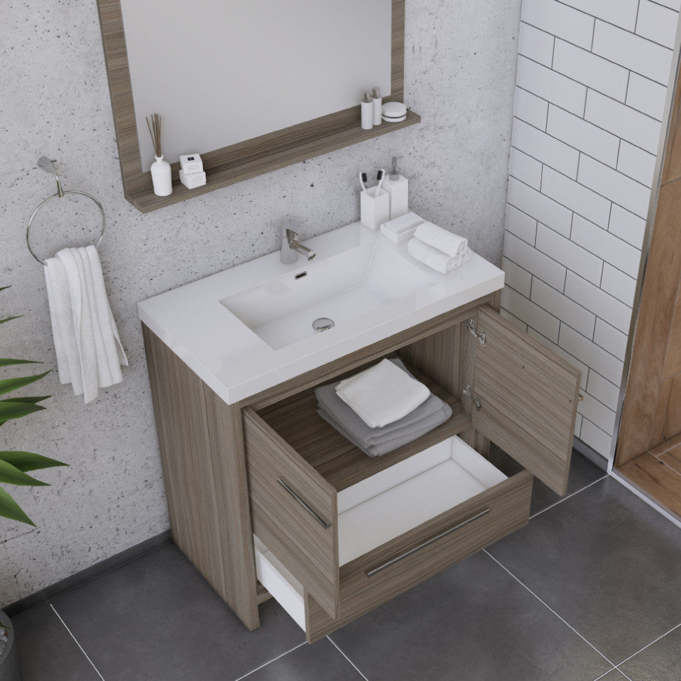 Sortino 36" Bathroom Vanity With Sink, Gray
