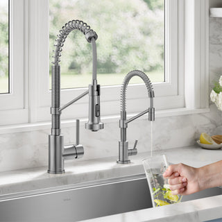 Bolden Commercial Style Pulldown Kitchen Faucet and Water Filter Faucet SFS