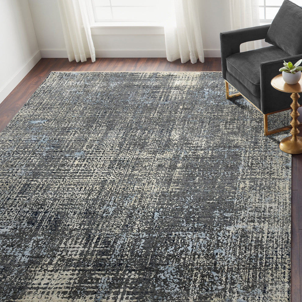Majestic Casse Area Rug, Blue, 9' x 12', Abstract