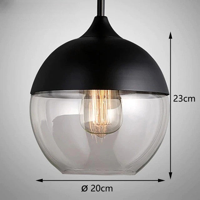MIRODEMIÂ® Roquebrune-Cap-Martin Loft Chandelier for Kitchen, Black & Clear Cd