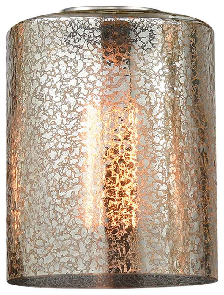 Edison Cobbleskill 23" Bath Vanity Light, Oil Rubbed Bronze, Mercury Shade