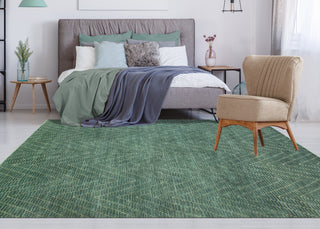 Fine Chobi Birsen Grey-Green/Ivory Rug, 9'11 x 13'3