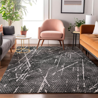 Premium Machine Washable Mayfield AMF628 Charcoal 8' x 10' Rug