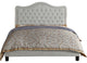 Aurora Queen Upholstered Panel Bed, Gray, Full