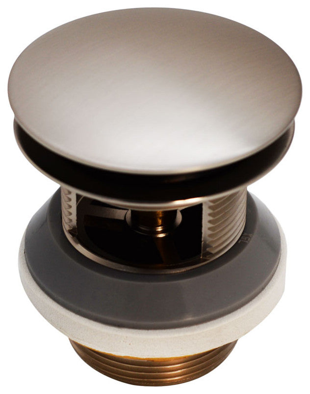 Tip Toe Integrated Overflow Bath Drain In Polished Nickel, Satin Nickel