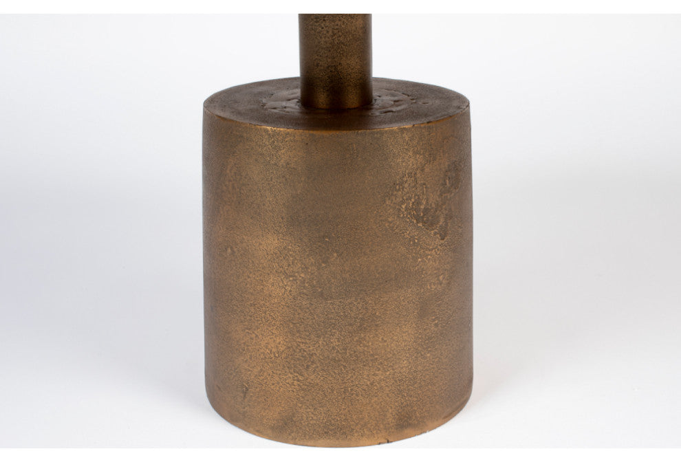 Antique Gold Pedestal Coffee Table | DF Mason