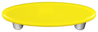 Canary Yellow Pull Oval, Black Post