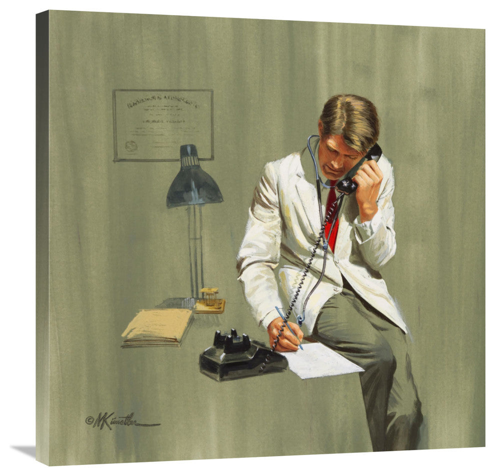 "The Two Faces of Dr. Collier" Stretched Canvas Giclee by Mort Kunstler, 30x30"