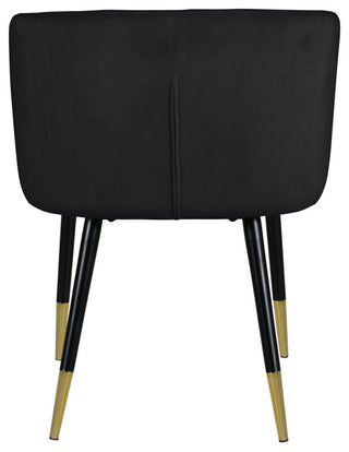 Louise Velvet Dining Chair, Black