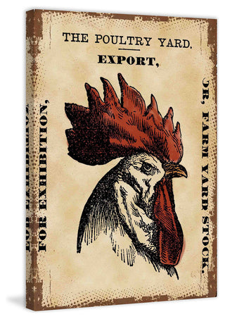 "Chicken Poultry Yard" Painting Print on Canvas