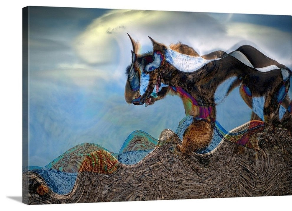 "Beasts of the Mountains" Wrapped Canvas Art Print, 36"x24"x1.5"