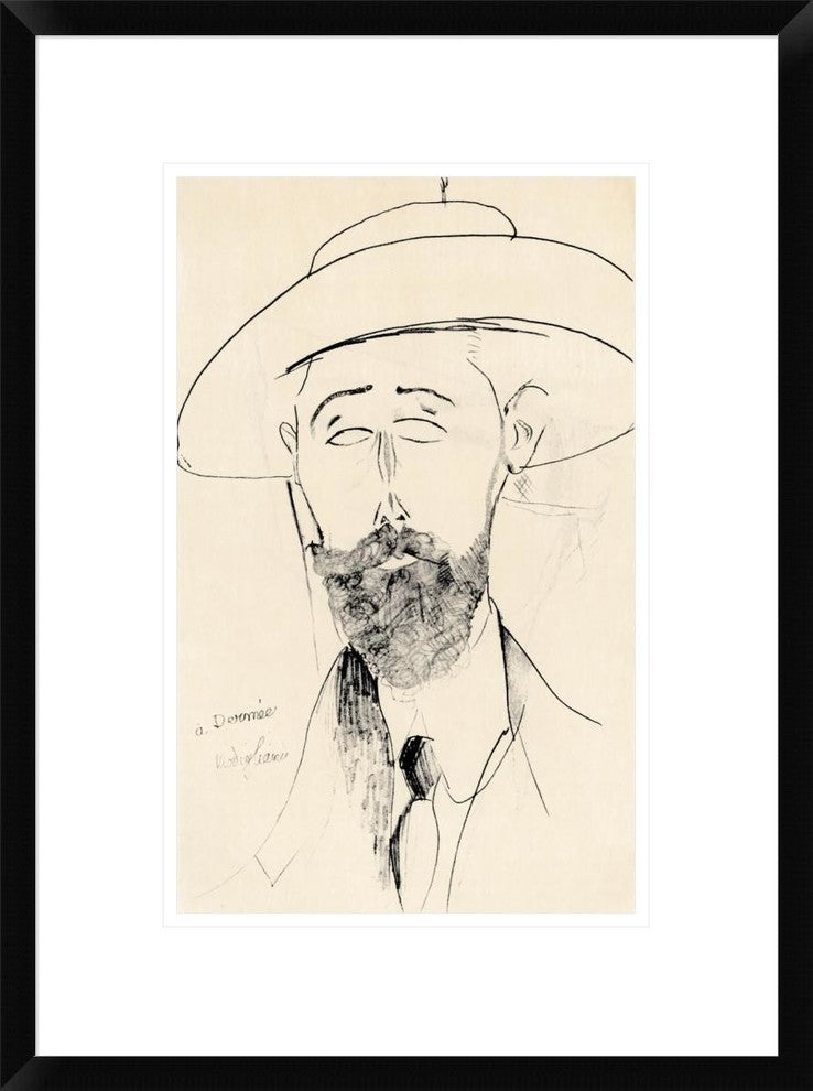"Dermee" Framed Digital Print by Amedeo Modigliani, 17"x24"