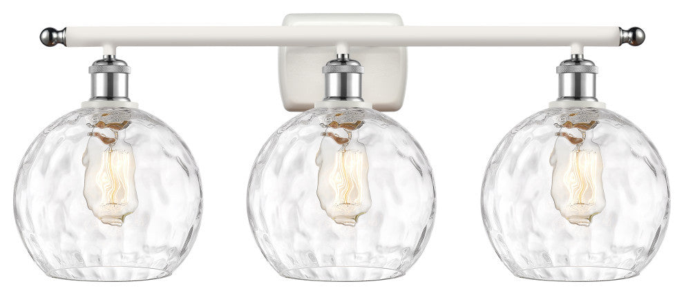 Innovations 516-3W-WPC-G1215-8 3 Light Bath Vanity Light, White, Polished Chrome