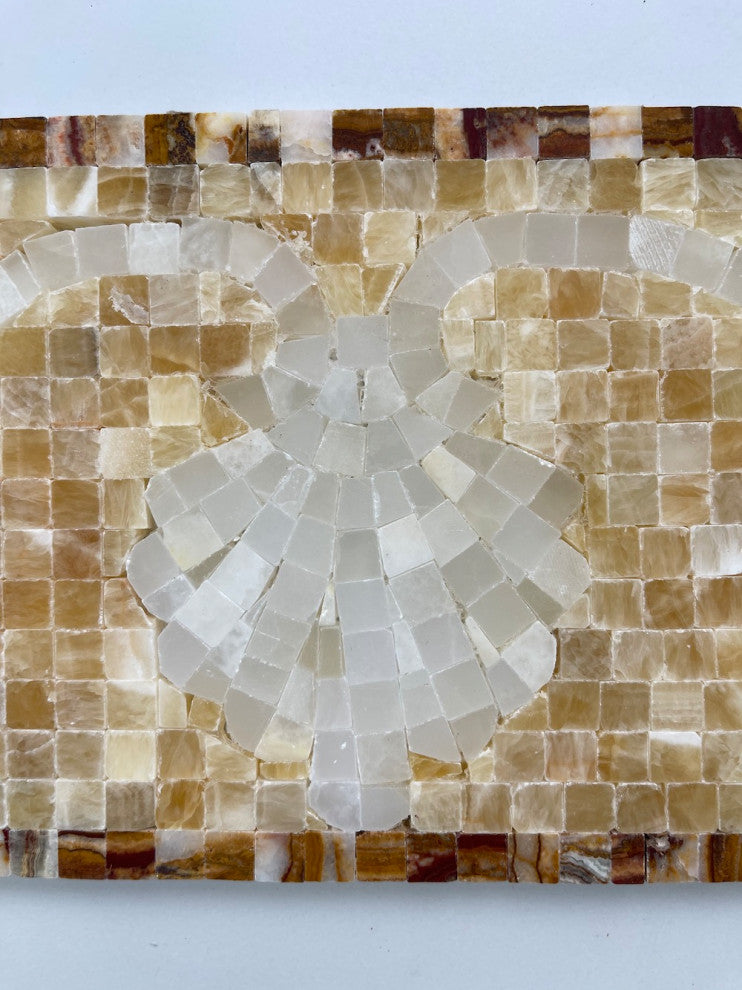 Marble Mosaic Border Listello Tile Possesion Onyx 5.9x12 Polished, 1 piece