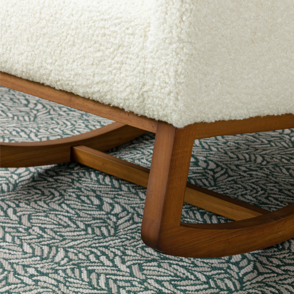 Gewnee Recliner Armchair with Wood Legs and Side Pocket