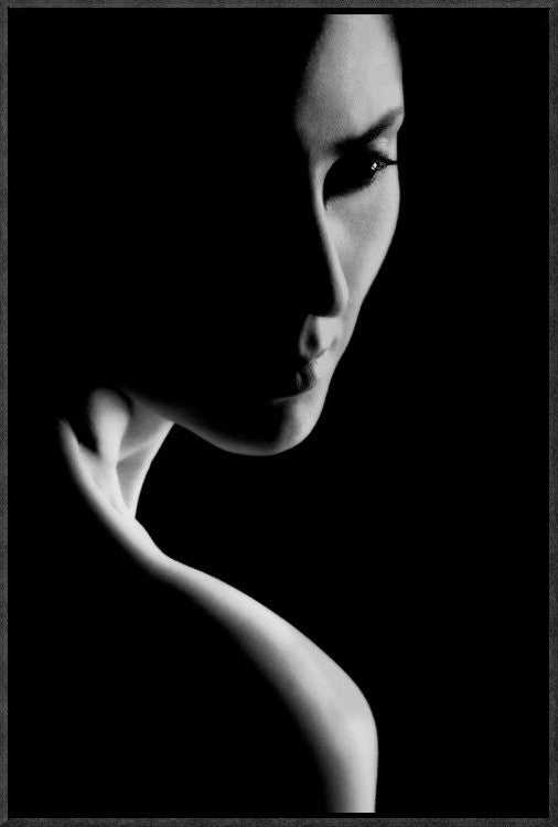 "Her" Framed Canvas Giclee by Mohammad Ali Hamooni, 15x23"