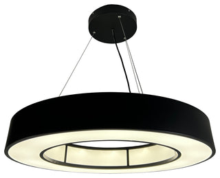 Chalim 72-Watt Integrated LED Black 32" Circular Chandelier