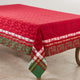 Plaid Christmas Tree Design Pattern Cotton Tablecloth, 65"x140"