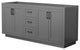 72" Double Bathroom Vanity, Dark Gray, No Countertop, No Sink, Black Trim
