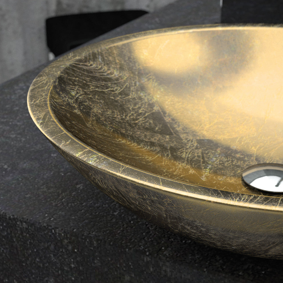 Chaplin Modern Sink, Gold