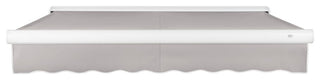 Awntech 18'x10' Full Cassette Left Motor Acrylic Fabric Retractable Awning, Gray