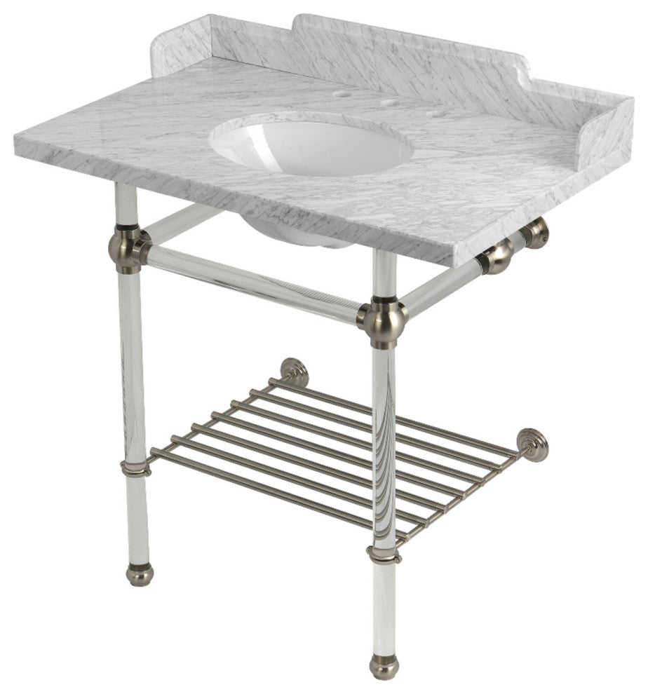 LMS36MAB8 36" Console Sink with Acrylic Legs (8", 3 Hole)