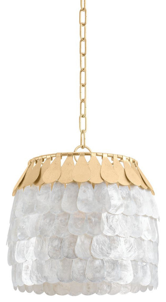 Corbett Lighting 434-14 Coralie 15"W Pendant - Vintage Gold Leaf