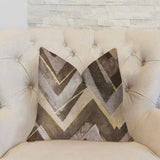Badger Cove Brown Luxury Throw Pillow, 22"x22"