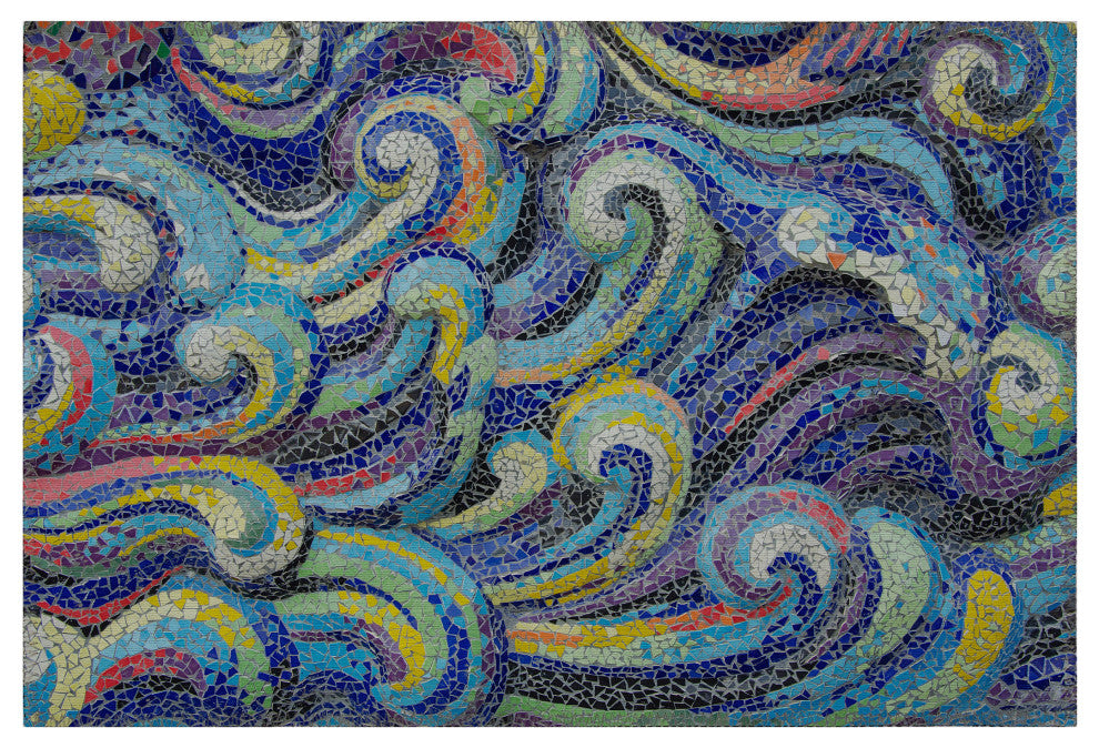 Indoor/Outdoor Seabreeze SZ14 Indigo Machine Washable 1'8" x 2'6" Rug