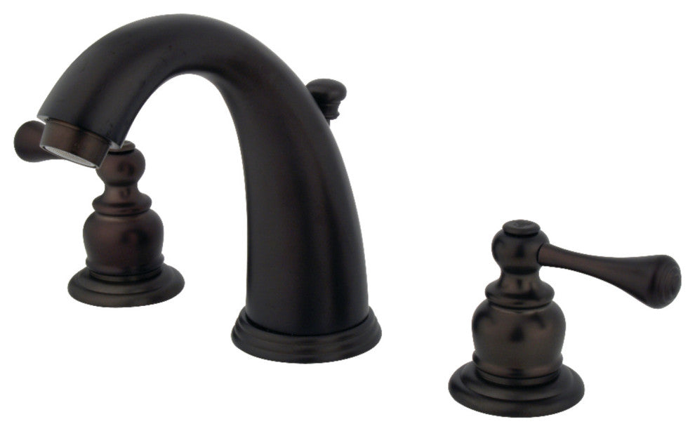 Kingston Brass Widespread Bathroom Faucet With Retail Pop-Up, Oil Rubbed Bronze