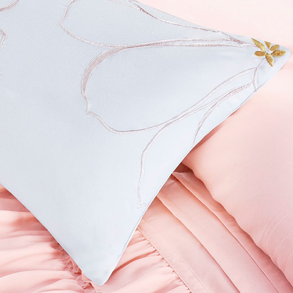 Intelligent Design Waterfall Comforter Set, Blush
