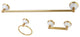 Kingston Brass 3-Piece Towel Bar Bathroom Hardware Set, Polished Brass
