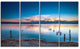 Bright Blue Sky and Blue Waters, Seashore Canvas Art Print, 48"x28", 4 Panels