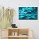 Blue Northern Lights and Mountain Coast Landscape Photo Canvas Wall Art Prints, 24" X 36"