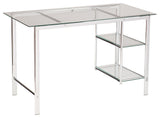 Viktor Chrome/Glass Desk