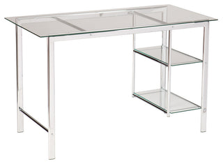 Viktor Chrome/Glass Desk