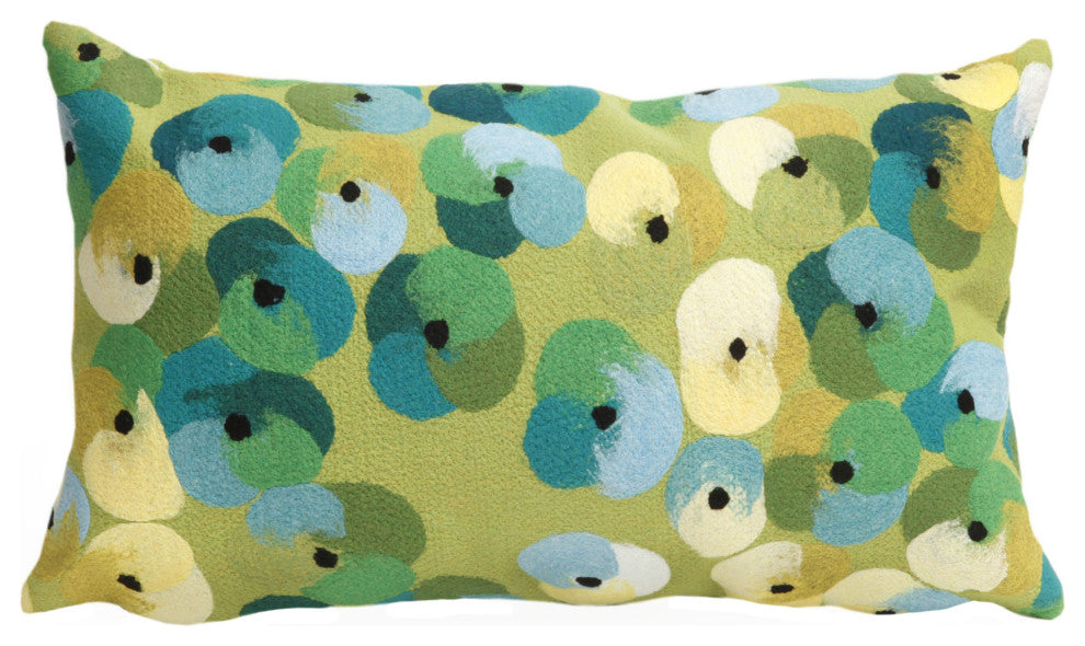Visions II Pansy Pillow, Lime, 12"x20"