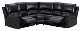 Andrew Leather Air Powered Reclining Contemporary Sectional Black