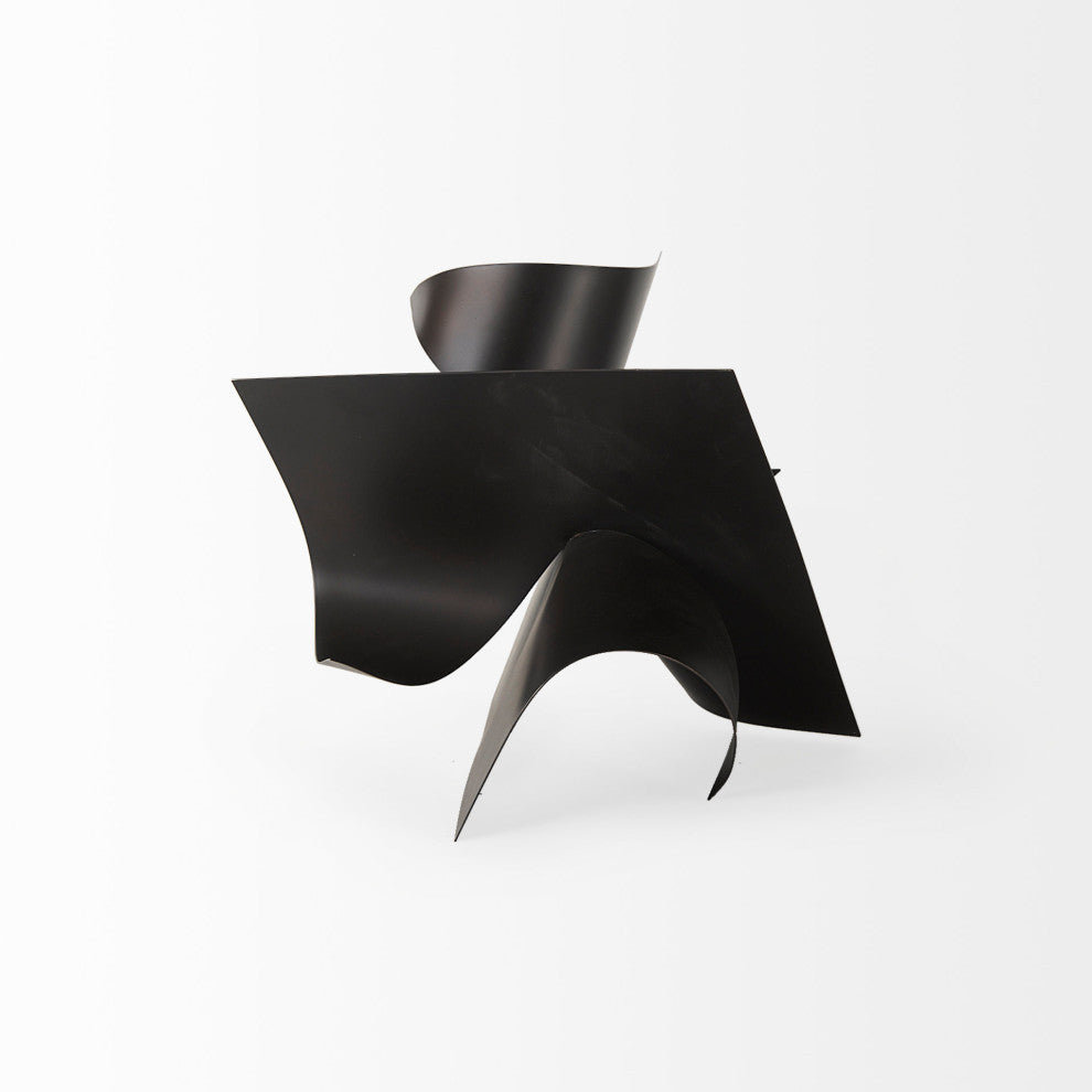Francesca 11.8Lx11.8Wx11.8H Black Metal Sculptural Decorative Object