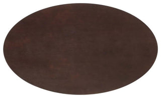 Lippa 60" Oval Dining Table White Cherry Walnut